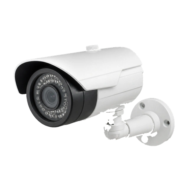 White outdoor bullet CCTV camera