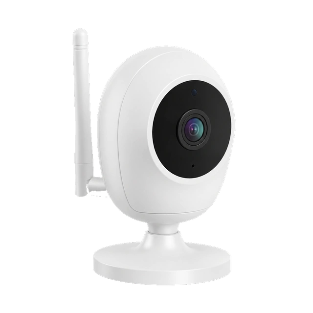 White WiFi home security camera